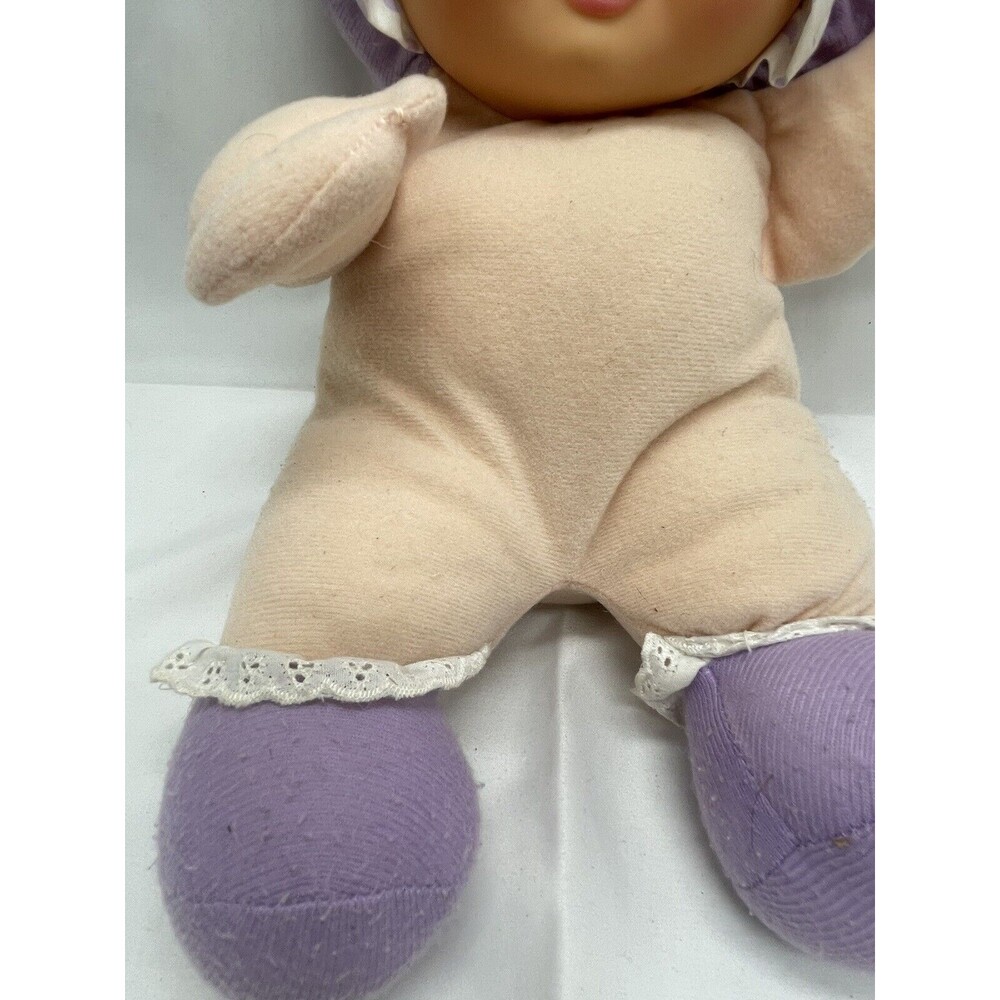 Vtg HK City Toys Baby Doll Plastic Face Cream and Purple Pokadot Hat RARE - Picture 3 of 16